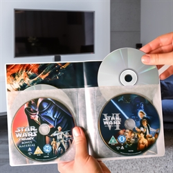 4-disk DVD lomme med filt