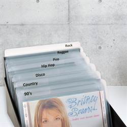 CD Skilleblader Inkl. etiketter med forhåndstrykte sjangre - 24 stk.