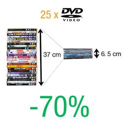 Dobbelt DVD oppbevaringslomme med filt - 50 stk.