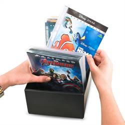 Oppbevaringsboks for DVD, CD og Blu-ray